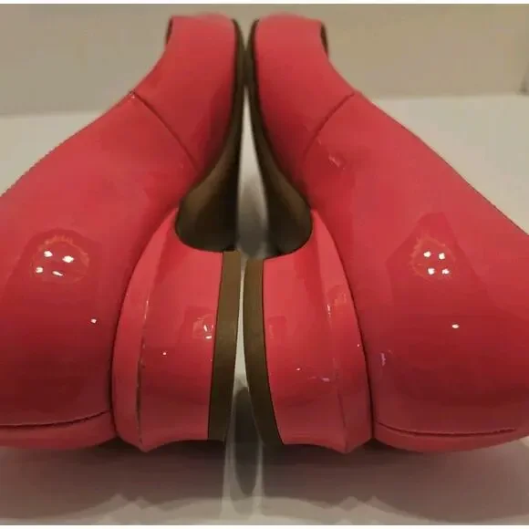 Valentino Garavani 37 Pink‎ Fuchsia Patent Tango Ankle Strap Ballet Low Heel - Picture 9 of 16